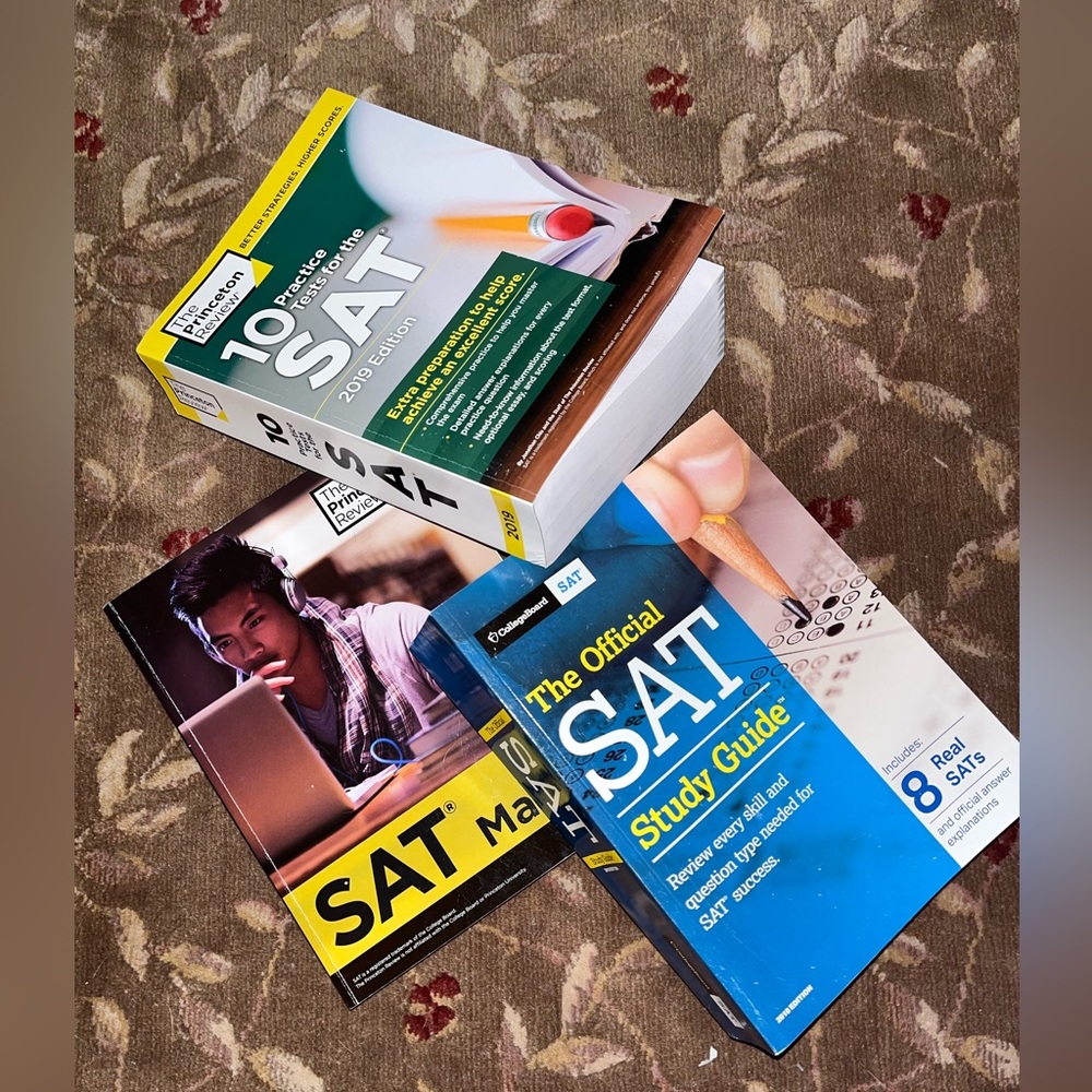 The official SAT study guide and practice tests, Princeton Review!
